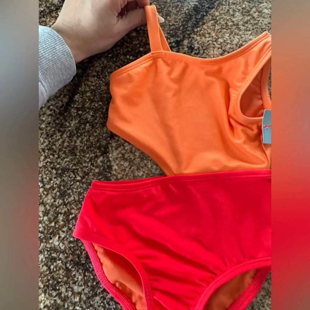Cat & Jack Vibrant Orange and Red Kids Bikini